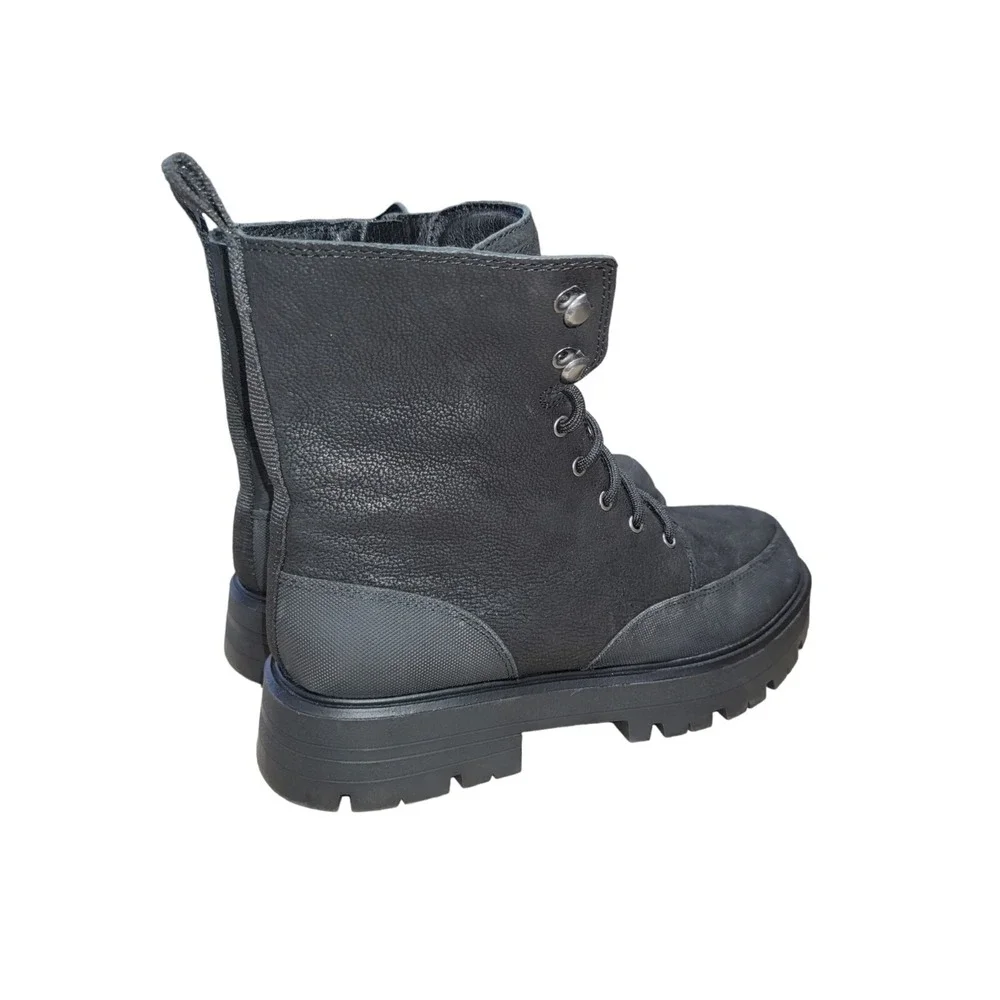 Lucky Brand‎ Aribelly Women's Black Leather Side Zip Mid Calf Boots Size 8M New